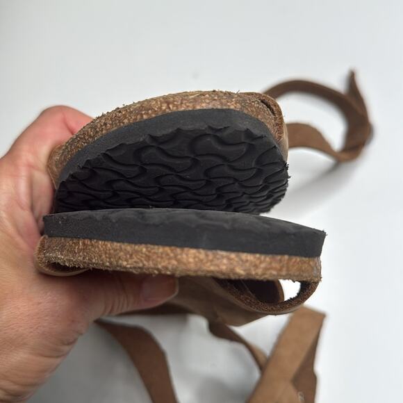 Birkenstock Lola Wedge Papillio Leather Sandal Wedge S-359 Sz 38 Narrow - Picture 7 of 9